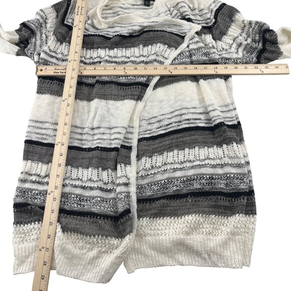 AB StudioStriped Open Front Cardigan Sweater XL Soft lightweight - Picture 2 of 4